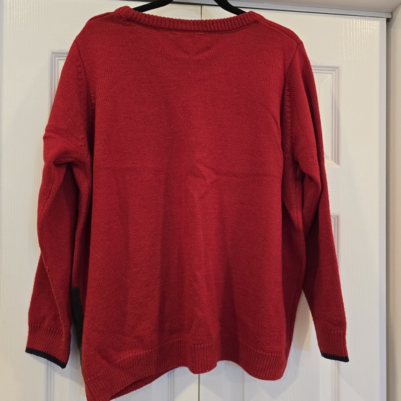 Joules Red Sweater with Festive Dog Design - Picture 2 of 2